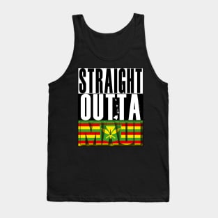 Straight Outta Maui Hawai'i Kanaka Maoli Flag by Hawaii Nei All Day Tank Top